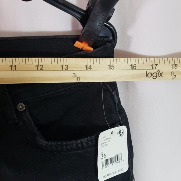 Free People  We The Free Maggie Mid Rise Straight Black 26 (AC) - Picture 7 of 13